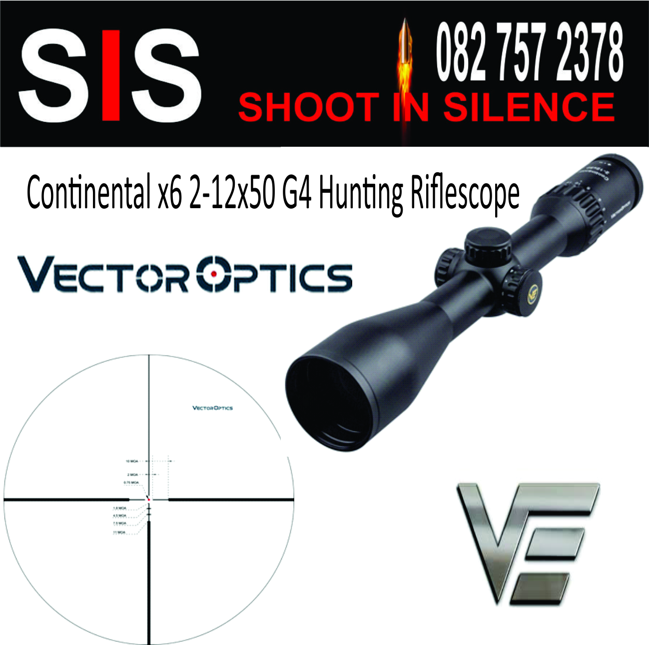 Continental x6 2-12x50 G4 Hunting Riflescope