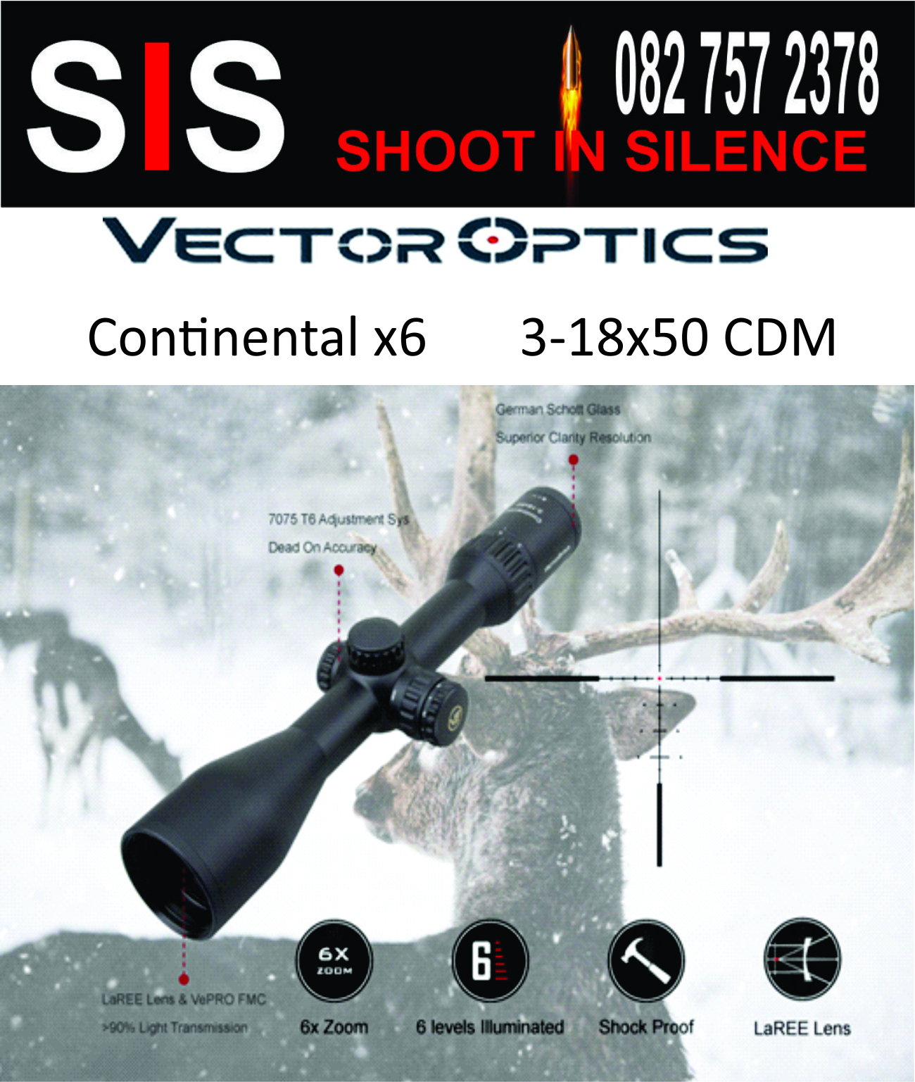 Continental x6 3-18x50 CDM